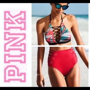 Victoria’s Secret PINK Strappy High-Neck Swim Top